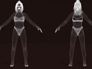 Japanese Girl Game Ready Low-poly Modèle 3D