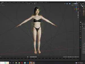 Japanese Girl Game Ready Low-poly 3D Model