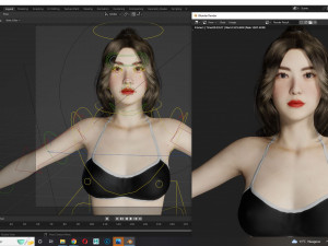 Japanese Girl Game Ready Low-poly Modèle 3D