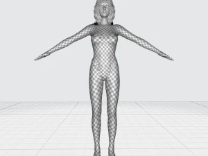 Japanese Girl Game Ready Low-poly 3D Model