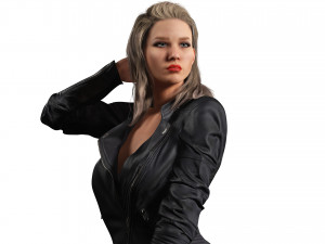 Jennifer lawrence Women and clothed full rigged Low-poly 3D Model