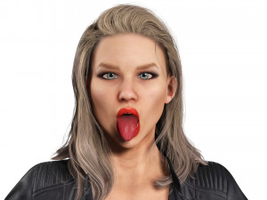 Jennifer lawrence Women and clothed full rigged Low-poly 3D Model