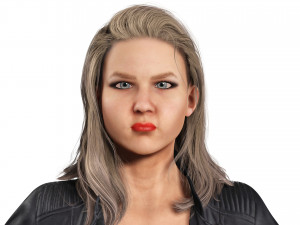 Jennifer lawrence Women and clothed full rigged Low-poly 3D Model