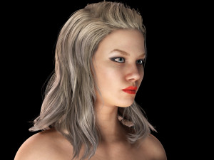 Jennifer lawrence Women and clothed full rigged Low-poly 3D Model