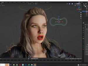 Jennifer lawrence Women and clothed full rigged Low-poly 3D Model