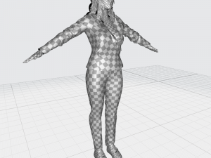 Jennifer lawrence Women and clothed full rigged Low-poly 3D Model