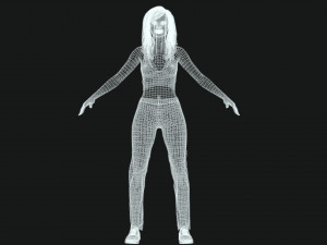 Realistic Female Korean low-poly 3D Model