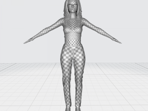 Realistic Female Korean low-poly 3D Model