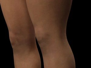 Curvy Brown Girl and clothed Low-poly 3D Model
