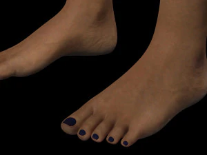 Curvy Brown Girl and clothed Low-poly 3D Model