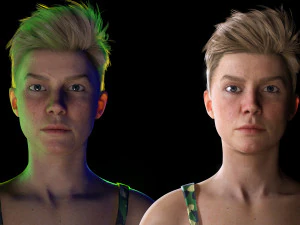 Realistic Military Girl Ready 4K Low-poly free 3D Model
