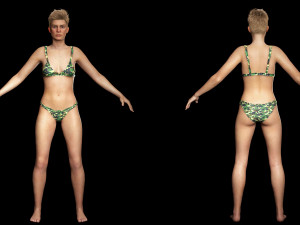 Realistic Military Girl Ready 4K Low-poly free 3D 모델