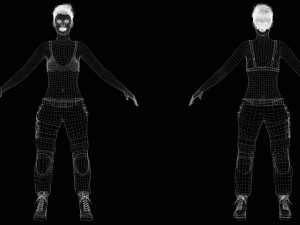 Realistic Military Girl Ready 4K Low-poly free 3D 모델