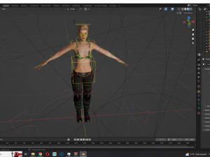 Realistic Military Girl Ready 4K Low-poly free 3D Model