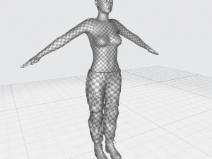 Realistic Military Girl Ready 4K Low-poly free 3D Model