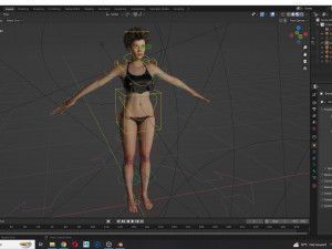 Realistic African Woman afro Low-poly Model 3D