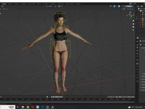 Realistic African Woman afro Low-poly 3D Model