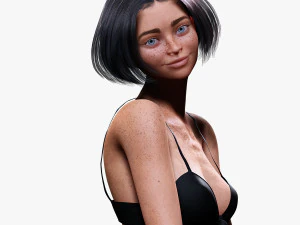 Sweet Girl Low-poly 3D Model