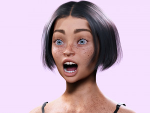 Sweet Girl Low-poly 3D-Modell