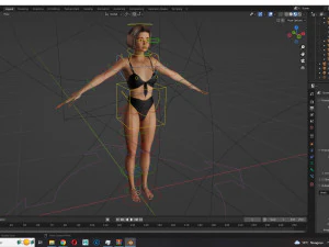 Sweet Girl Low-poly 3D Model