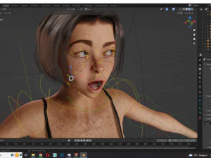 Sweet Girl Low-poly 3D Model