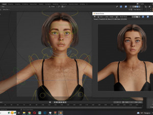 Sweet Girl Low-poly 3D-Modell