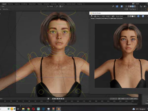 Sweet Girl Low-poly 3D Model