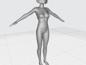Sweet Girl Low-poly 3D Model