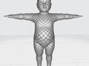 Baby girl Rigged Low-poly Model 3D