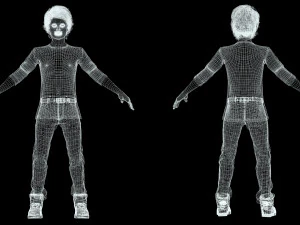Realistic Boy Child Low-poly 3D Model