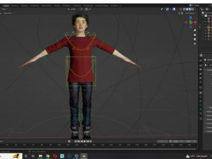 Realistic Boy Child Low-poly 3D Model