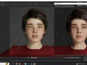 Realistic Boy Child Low-poly 3D Model