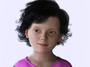 Realistic Girl child Low-poly 3D 모델