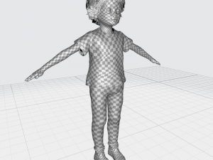 Realistic girl brown Ready Low-poly 3D Модель