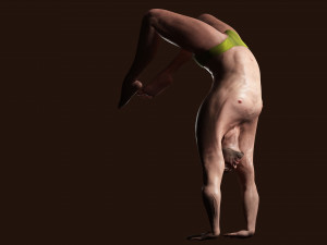 Realistic Man Base Mesh rigged and ready with facial Low-poly free 3D Model