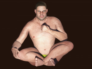 Realistic Man Base Mesh rigged and ready with facial Low-poly free 3D Model