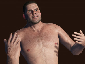 Realistic Man Base Mesh rigged and ready with facial Low-poly free 3D Model