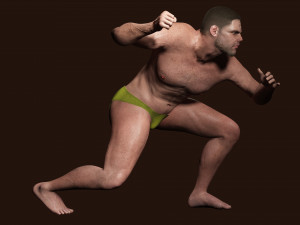 Realistic Man Base Mesh rigged and ready with facial Low-poly free 3D Model