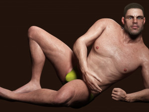 Realistic Man Base Mesh rigged and ready with facial Low-poly free 3D Model