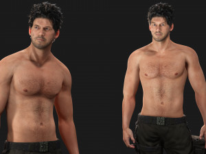 Survival Man Apocalypses Low-poly 3D Model