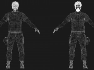 Survival Man Apocalypses Low-poly 3D Model