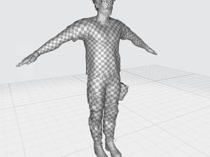 Survival Man Apocalypses Low-poly 3D Model