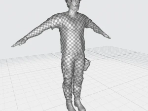 Survival Man Apocalypses Low-poly 3D Model