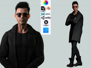 Realistic Secret Agent Man Ready unreal Blender Low-poly 3D Модель