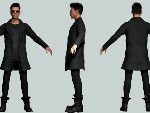 Realistic Secret Agent Man Ready unreal Blender Low-poly 3D Модель