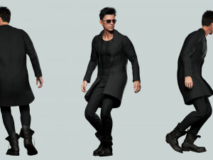 Realistic Secret Agent Man Ready unreal Blender Low-poly 3D Модель