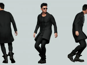 Realistic Secret Agent Man Ready unreal Blender Low-poly 3D Model