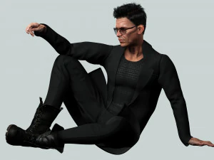 Realistic Secret Agent Man Ready unreal Blender Low-poly 3D Model