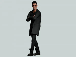 Realistic Secret Agent Man Ready unreal Blender Low-poly 3D Model