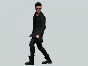 Realistic Secret Agent Man Ready unreal Blender Low-poly 3D Model
